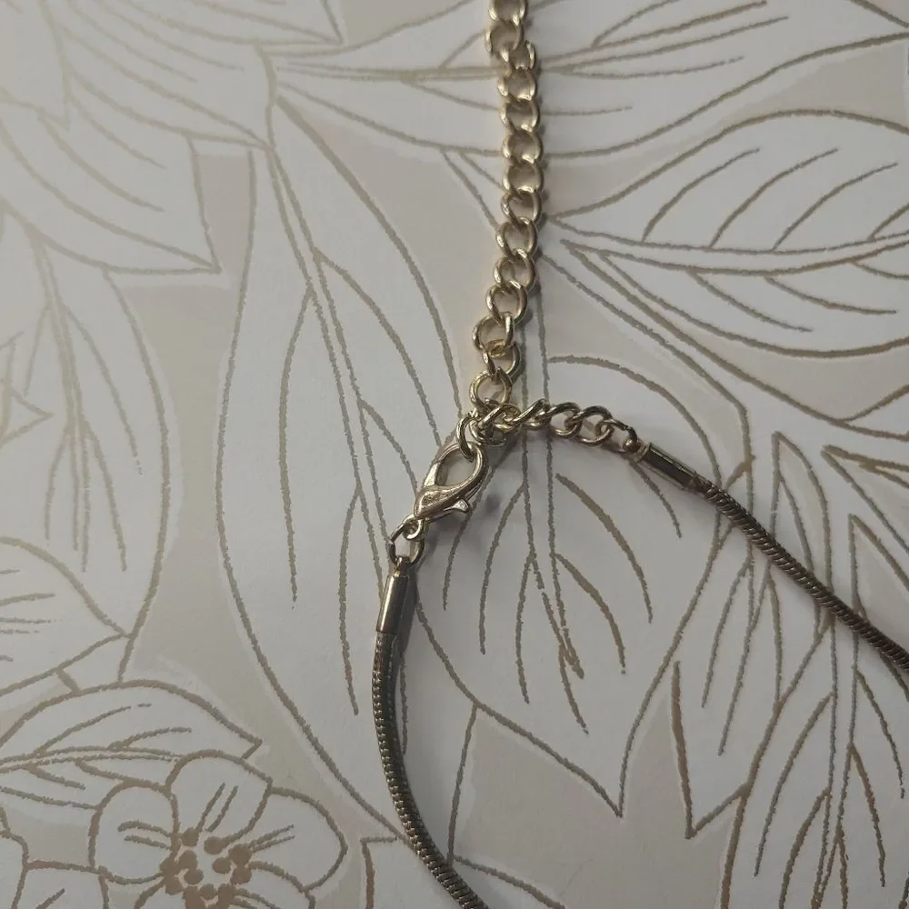 Geometric Black and White Triangles Necklace